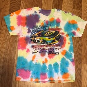 Kurt Busch Signed Nascar tie-dye t-shirt Size Large